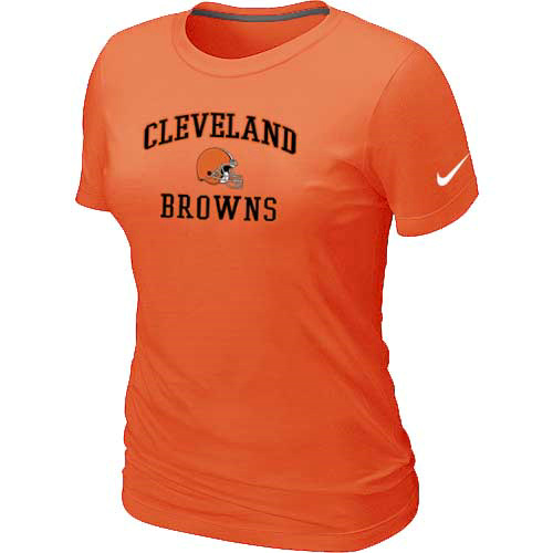 Nike Cleveland Browns Women's Heart & Soul NFL T-Shirt - Orange